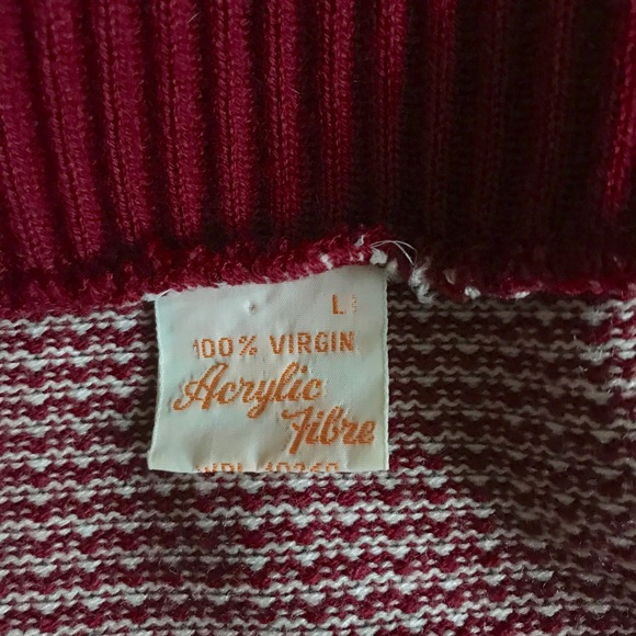 Vintage 70s striped space dye cardigan sweater M/L - Picture 6 of 6